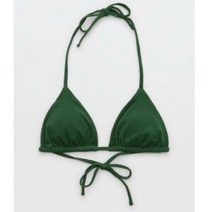 Aerie Deep Green Triangle Bikini Top